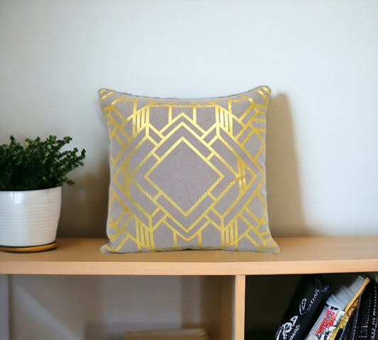 Gold foil printed cushion cover - CC374
