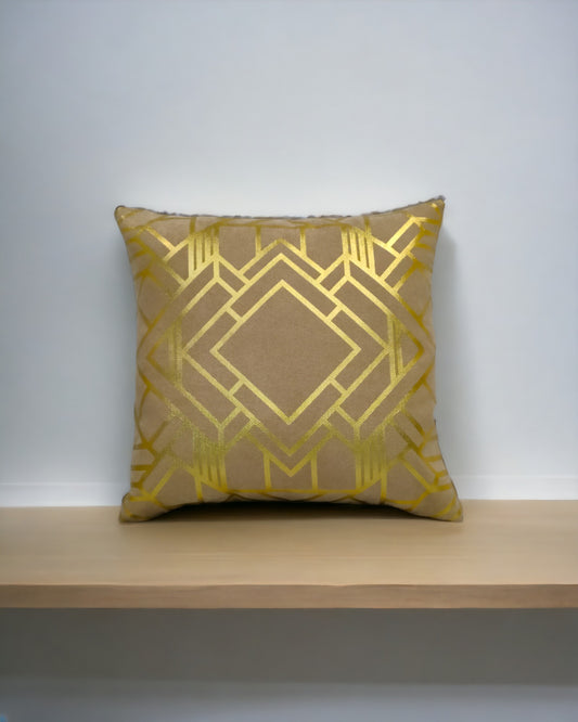 Gold foil printed cushion cover - CC385