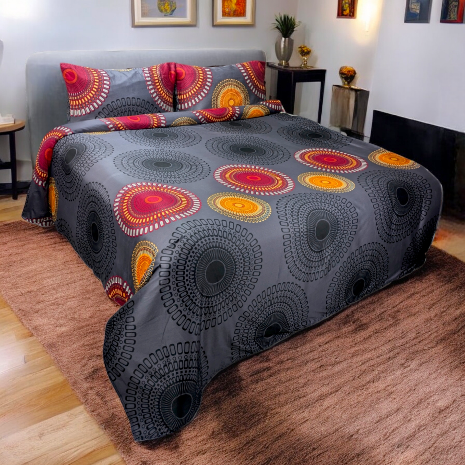 Satin Double Bedsheet 3Pcs