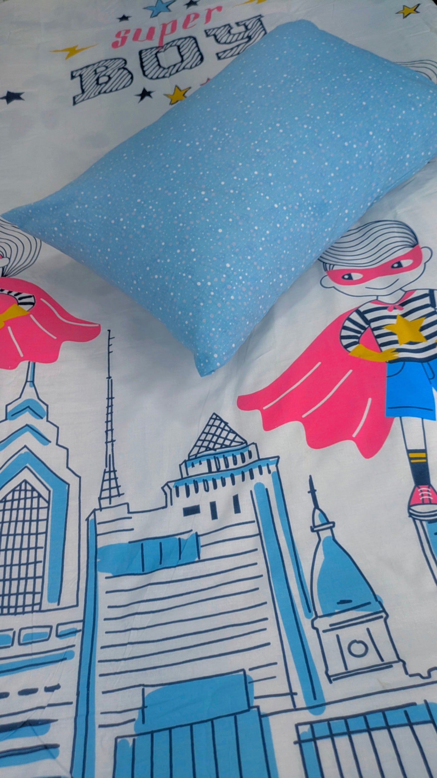 Power Up For Dreams Single Bedsheet Cotton - Ds28