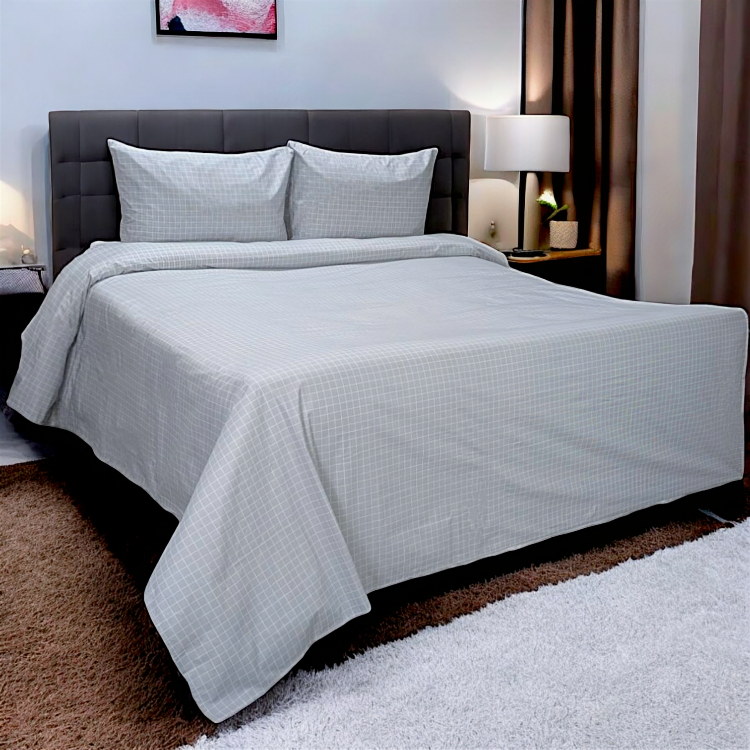 Cotton Double Bedsheet 3 Pcs
