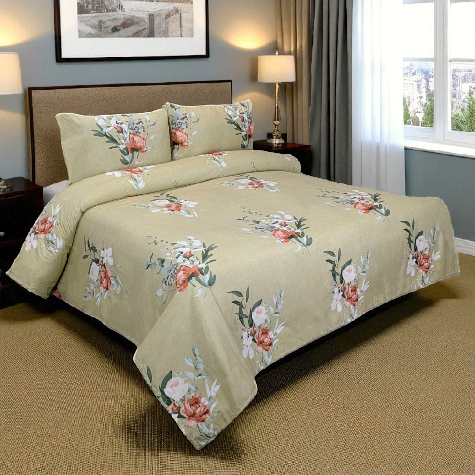 Dekoracy Double Bedsheet 3 pc