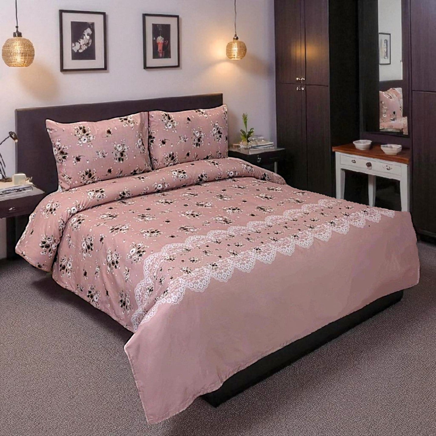 Dekoracy Double Bedsheet 3 pc