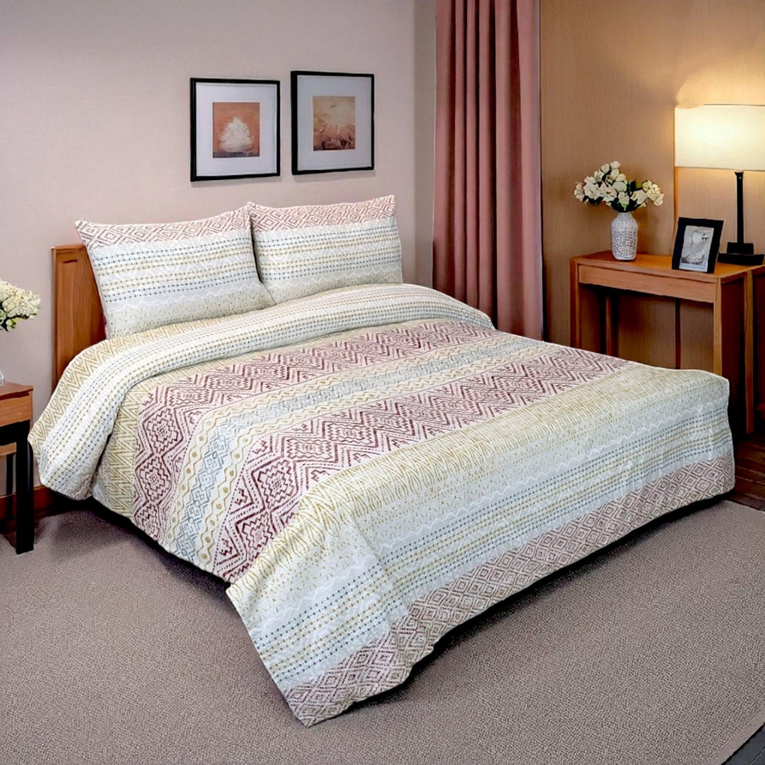Dekoracy Double Bedsheet 3 pc