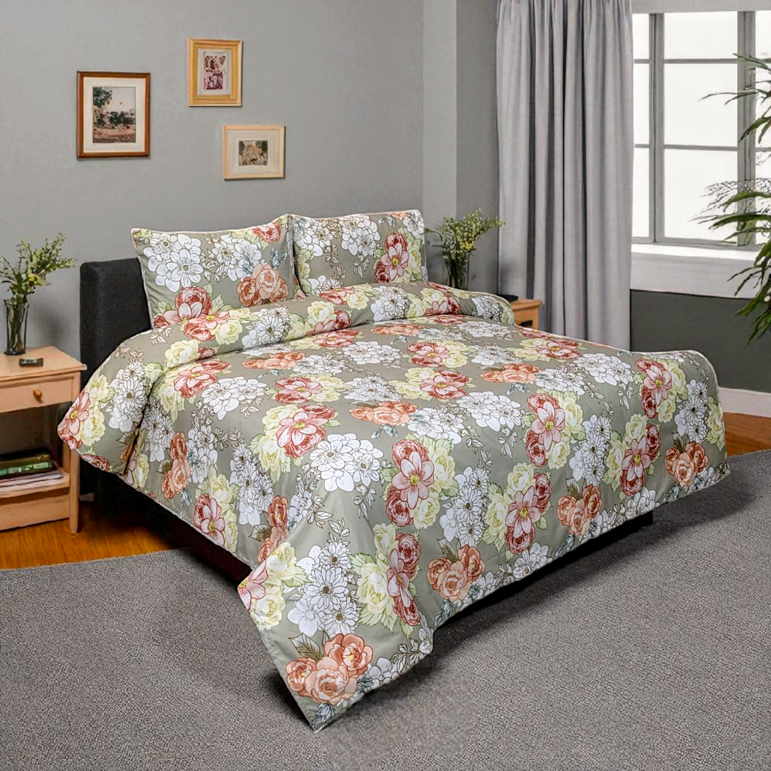 Dekoracy Double Bedsheet 3 pc