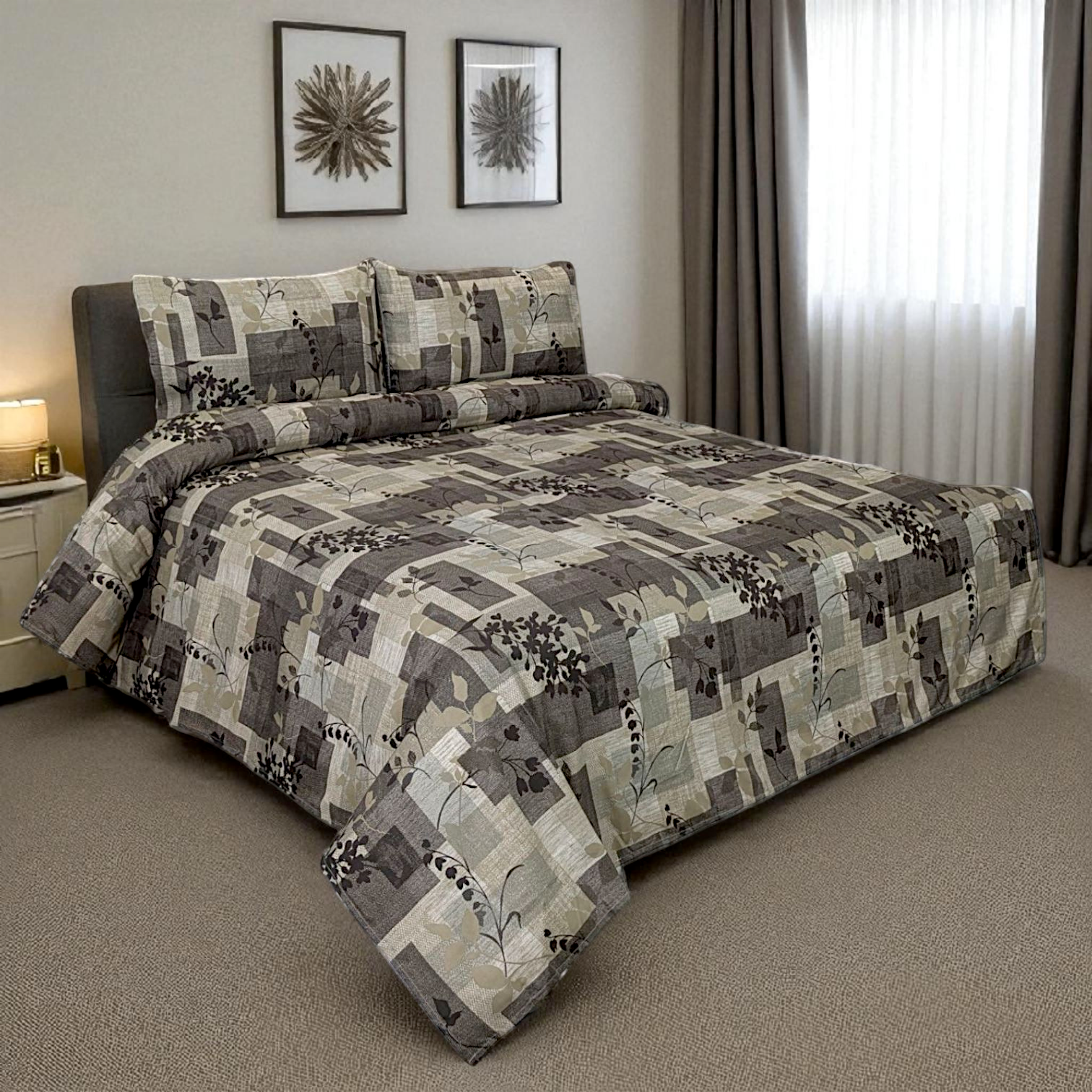 Dekoracy Double Bedsheet 3 pc