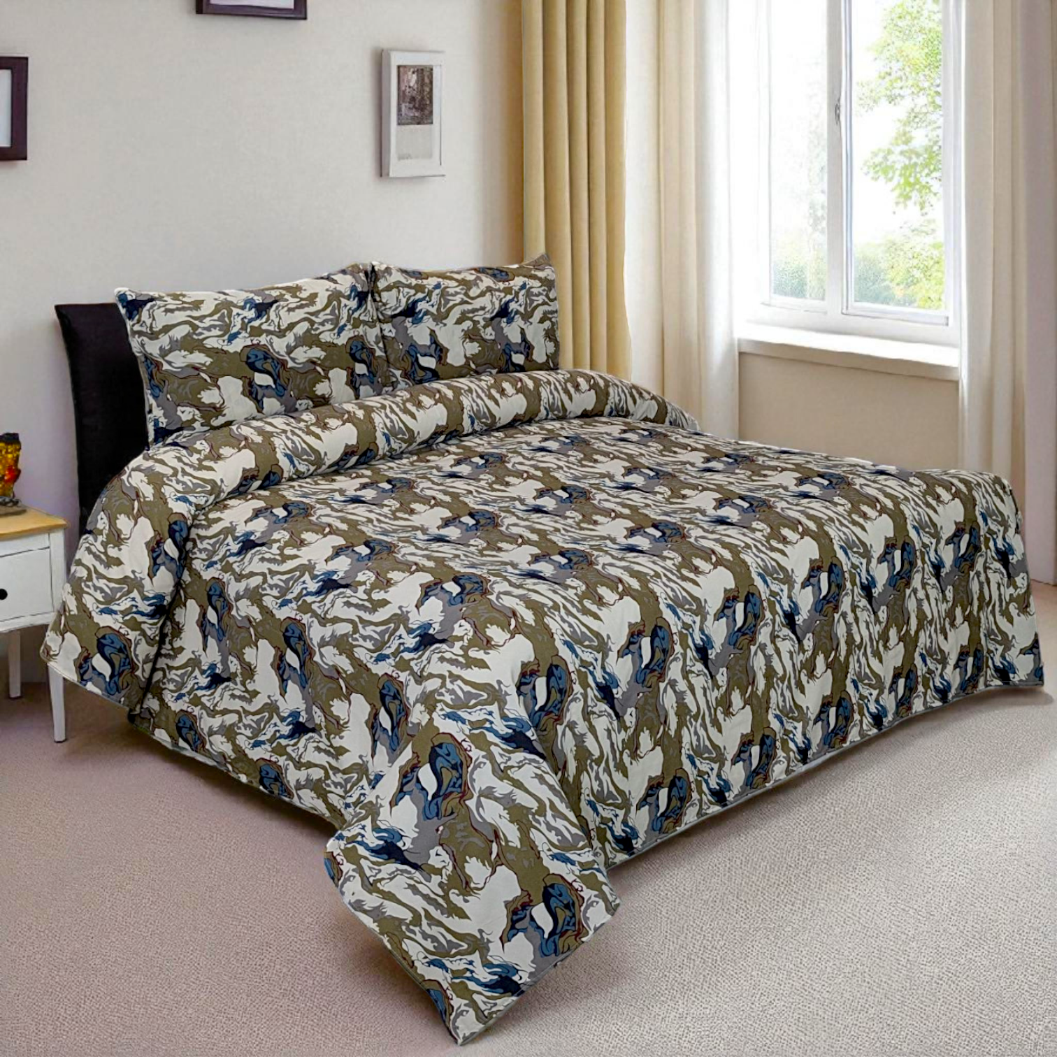 Dekoracy Double Bedsheet 3 pc