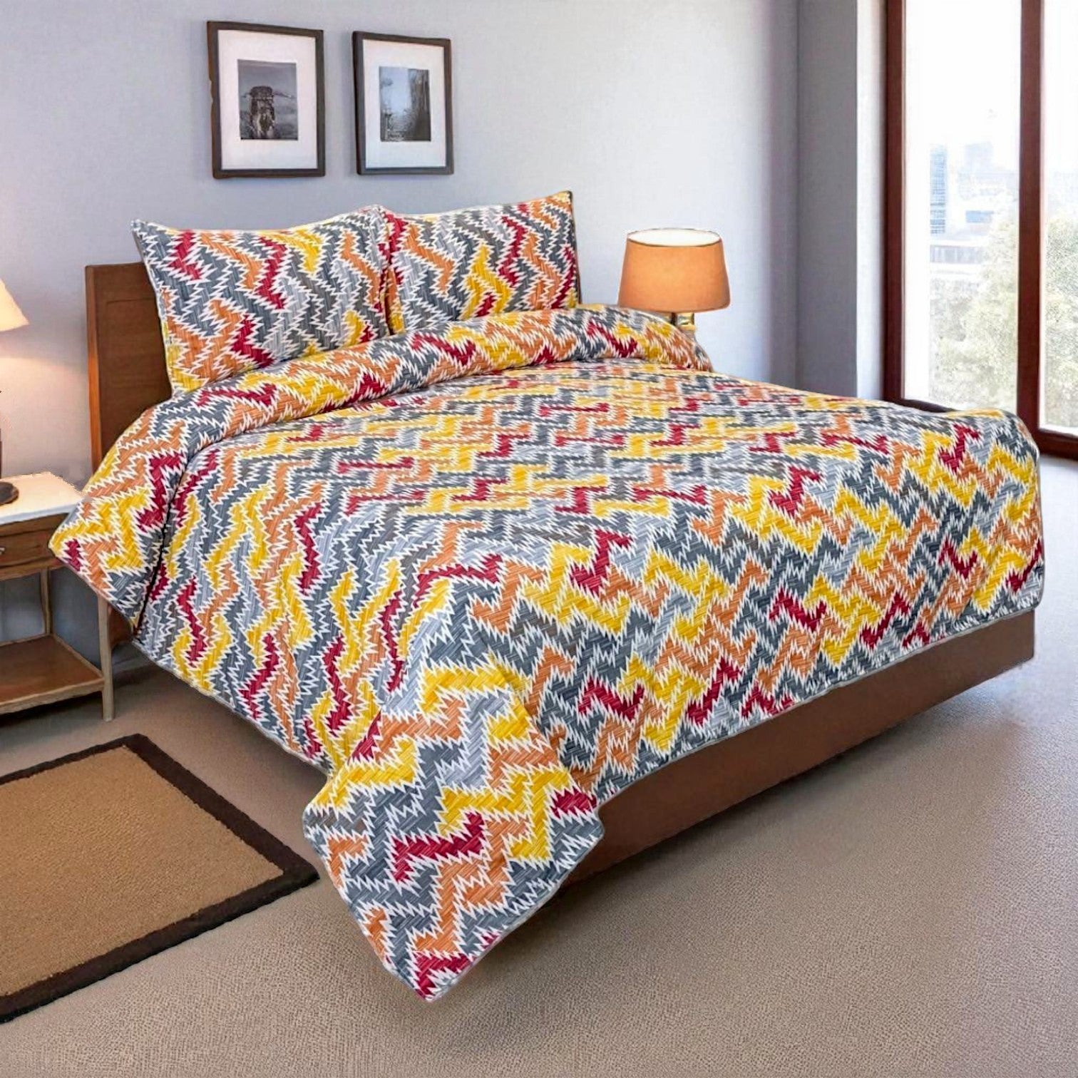 Dekoracy Double Bedsheet 3 pc