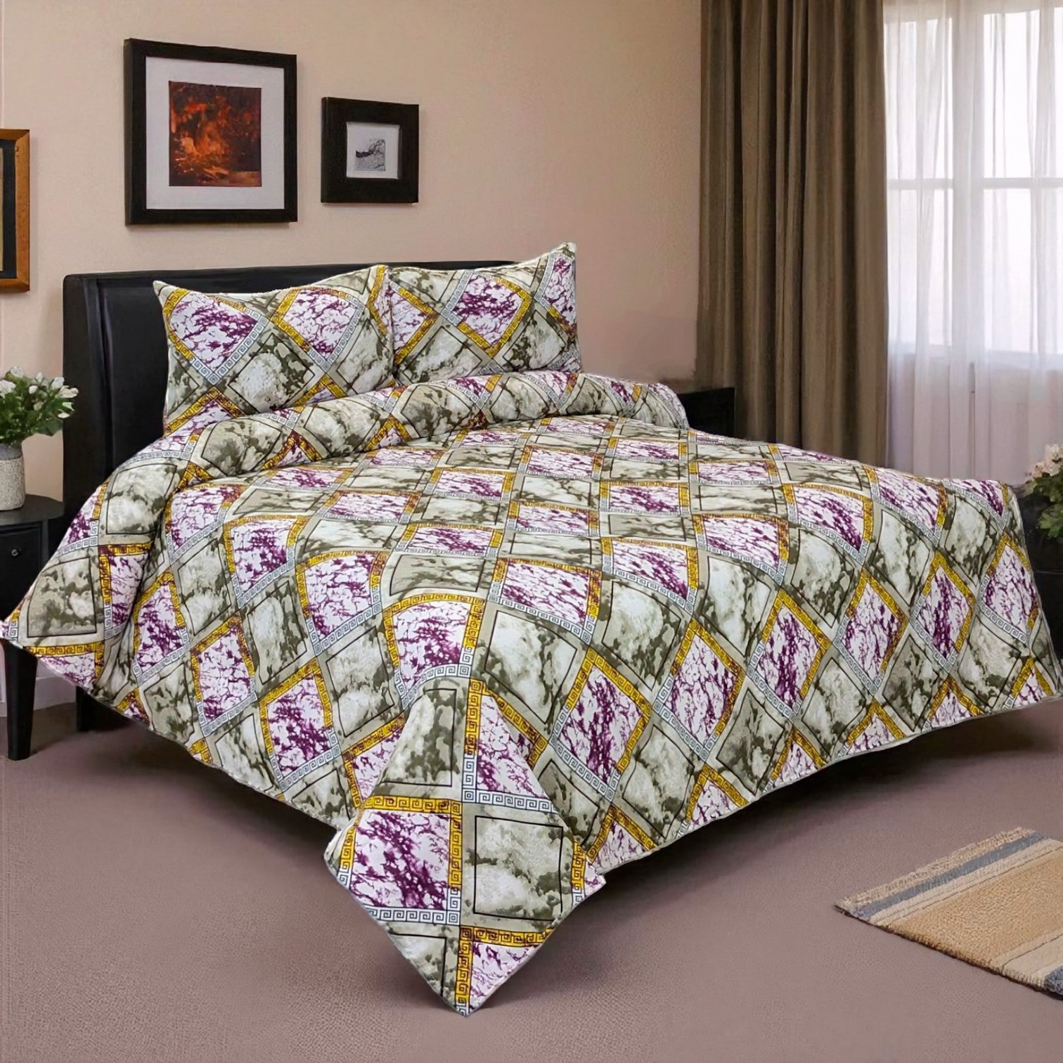 Dekoracy Double Bedsheet 3 pc