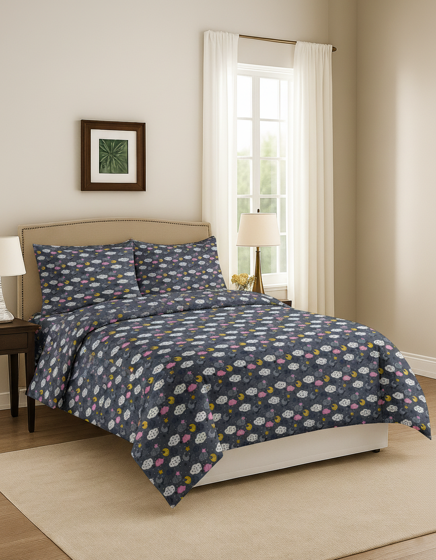 Dekoracy Double Bedsheet 3 pc