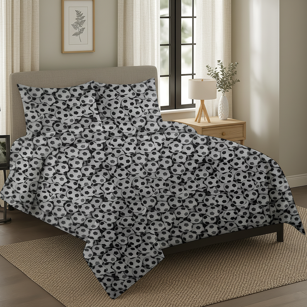 Cotton Double Bedsheet 3 Pcs