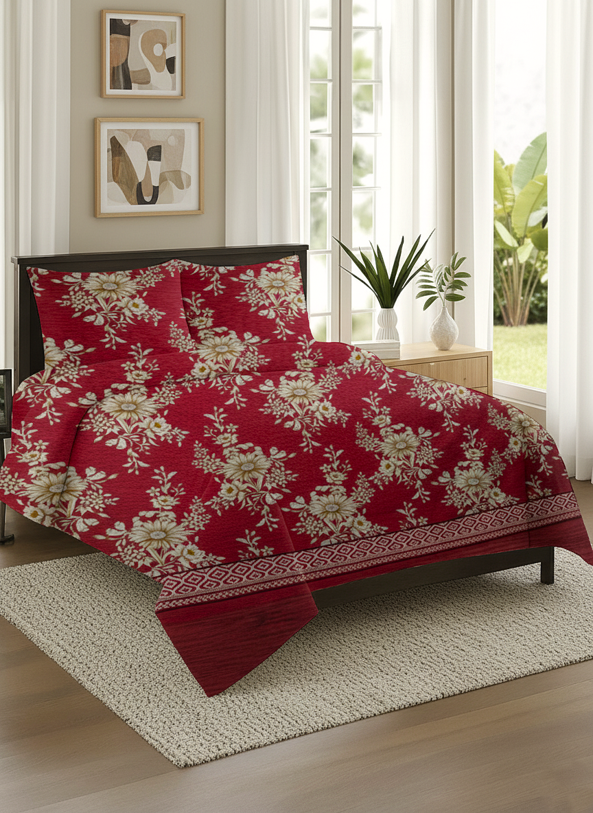 Microfiber Double Bedsheet 3Pcs