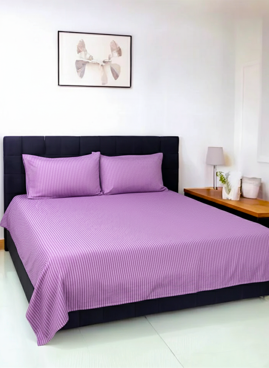 Satin Double Bedsheet 3 Pcs