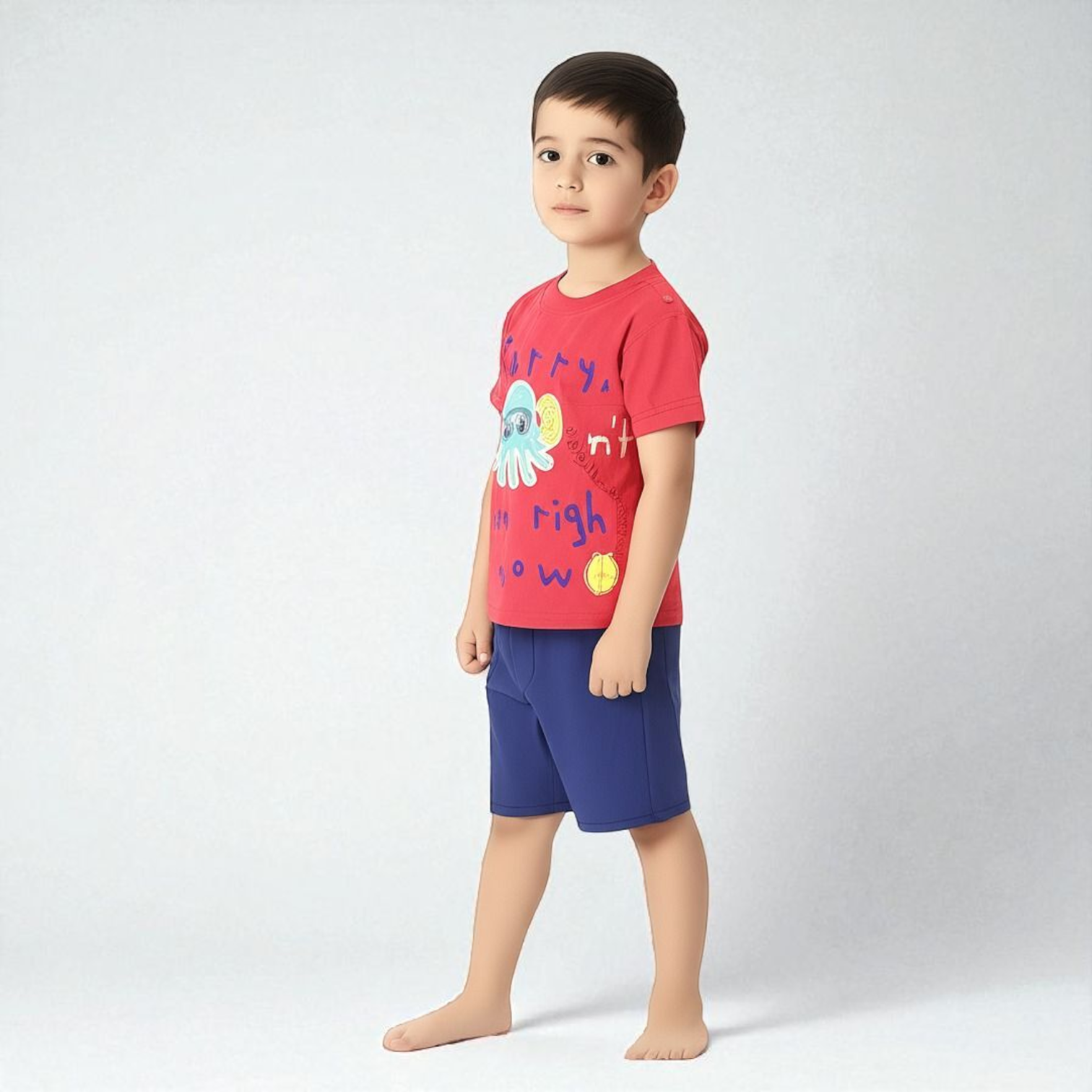 Infant Boys Cotton Interlock 2-Piece Suit