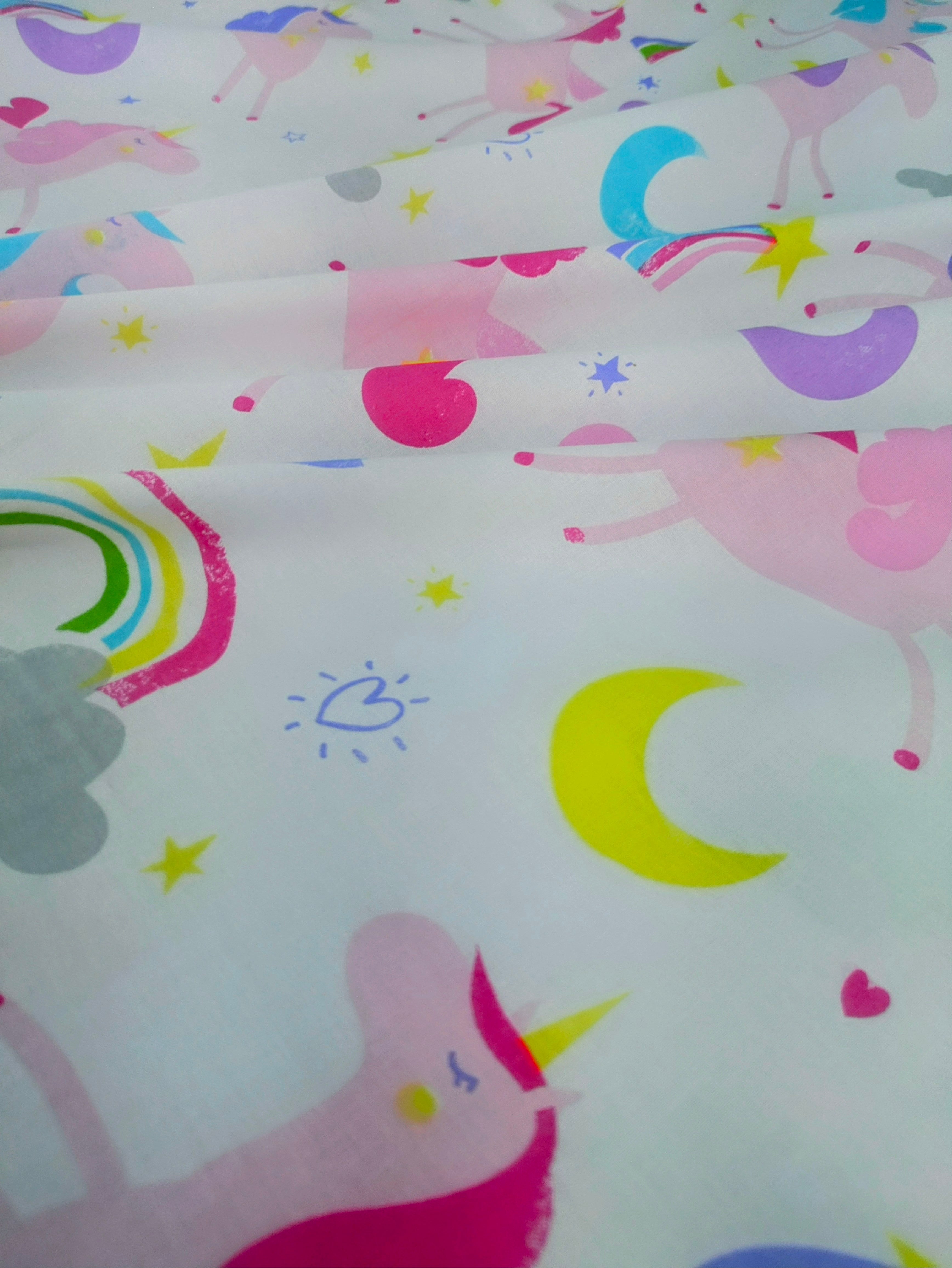 Unicorn Cotton Single Bedsheet 2 Pcs