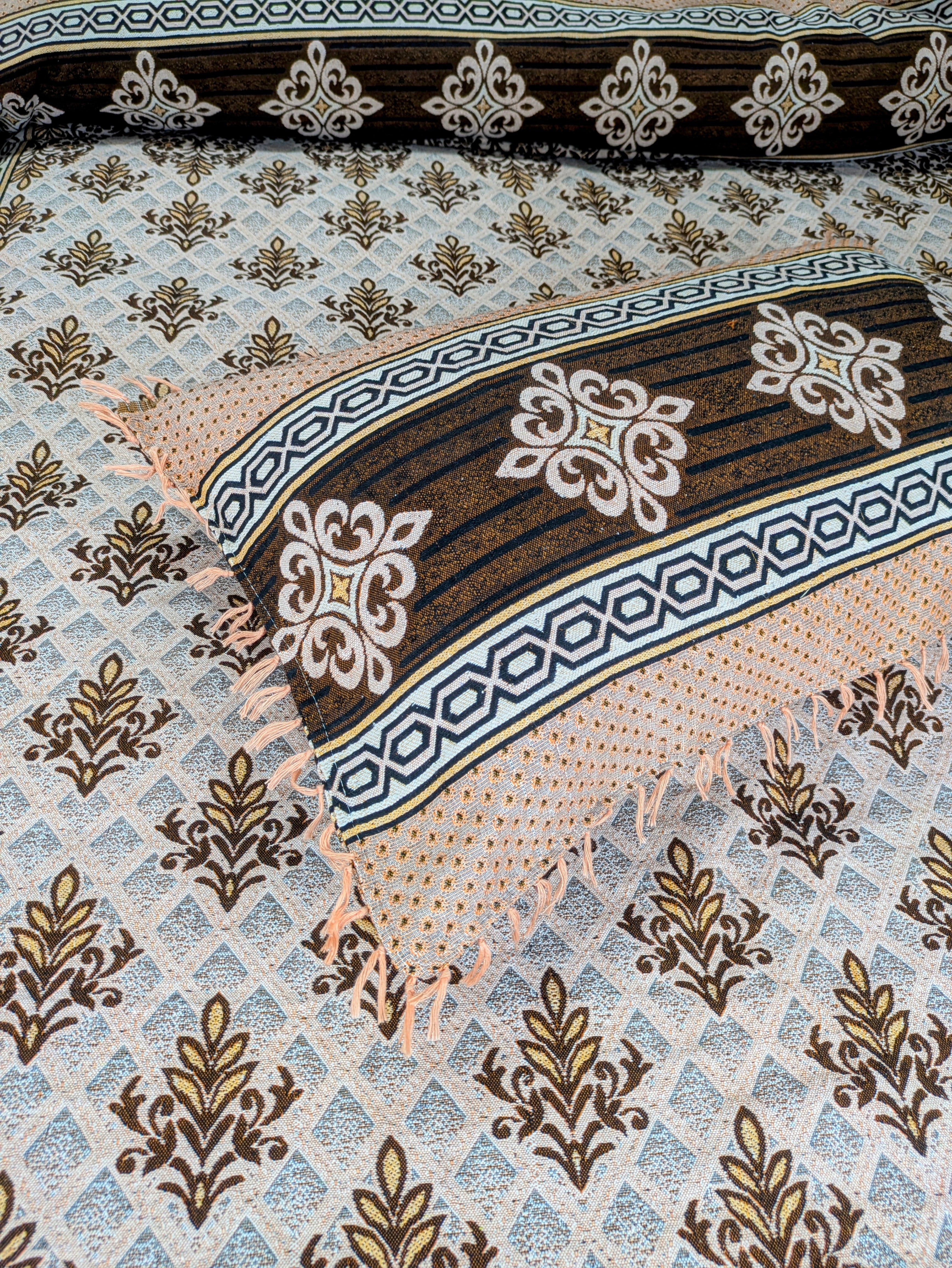 Light Red Multani Double Bedsheet