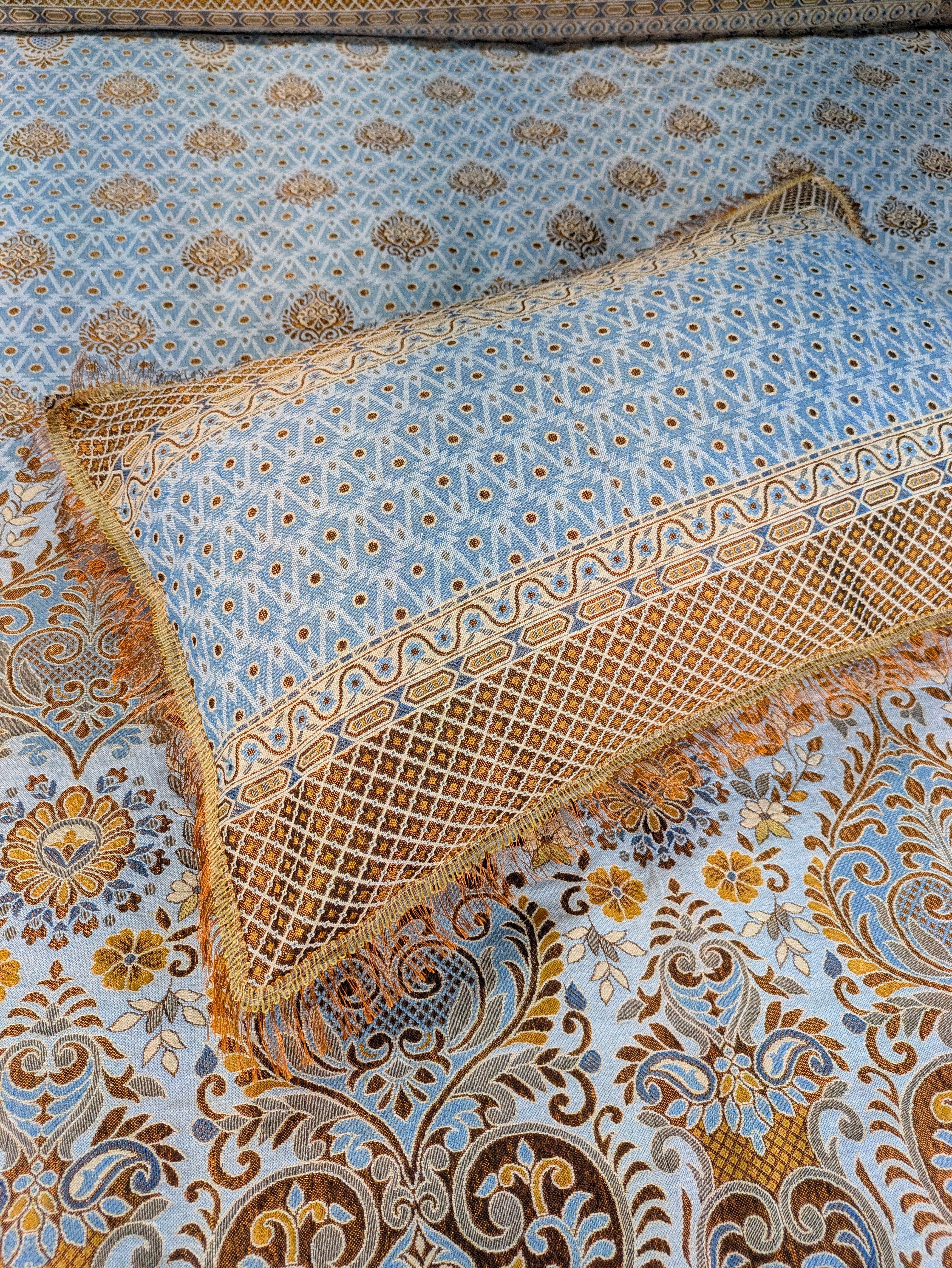 Orange Multani Double Bedsheet