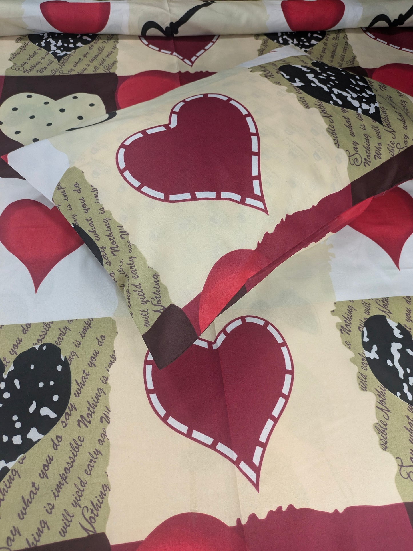 Heart Key Double Bedsheet - Db137