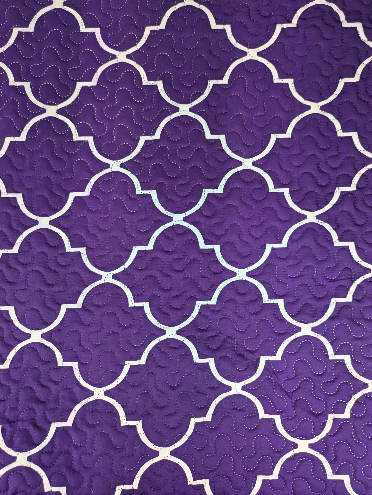 Royal Purple Lattice 3 Pcs Bedspread - Bsp33