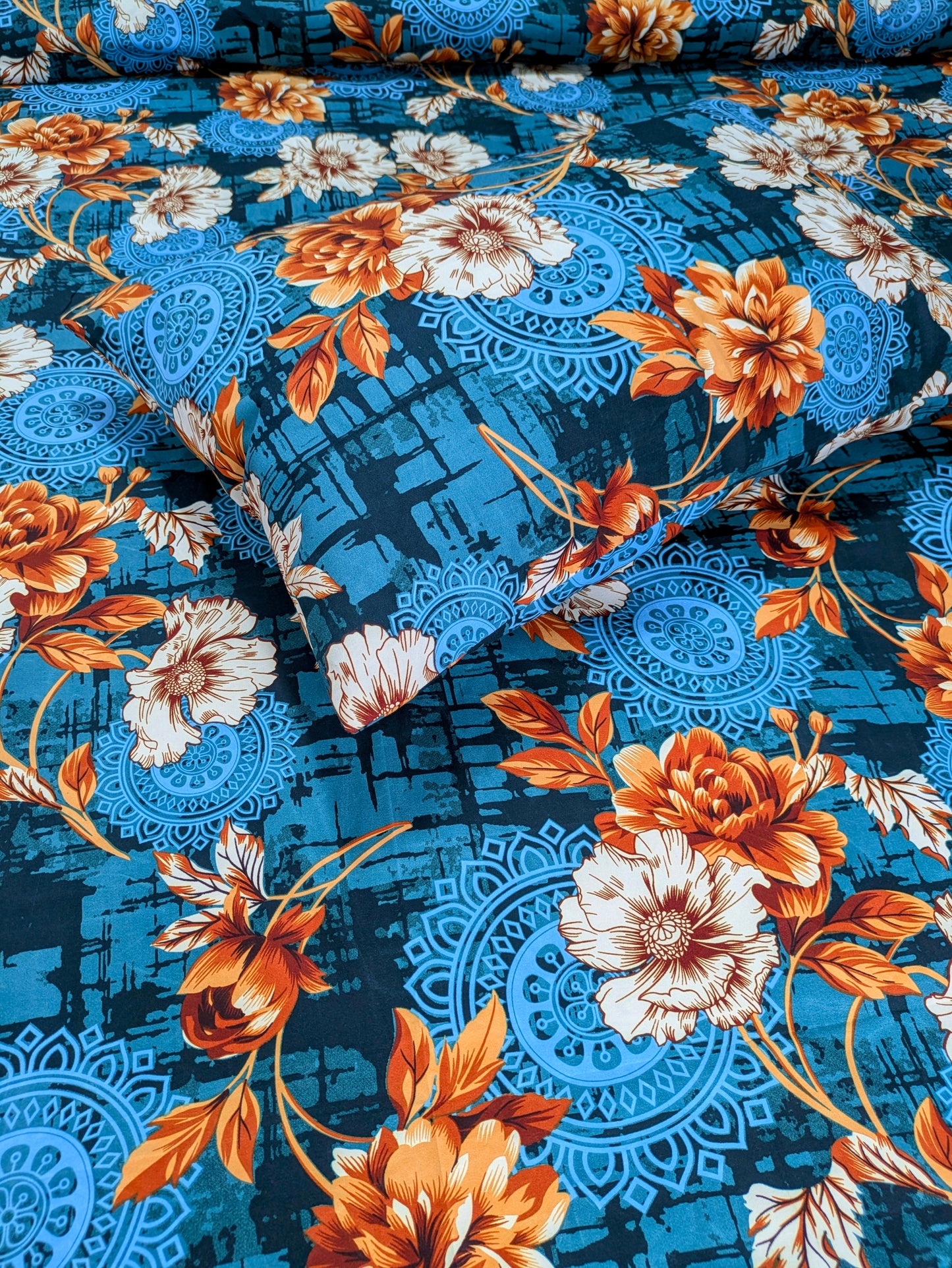 Dekoracy Floral Double Bedsheet DB244