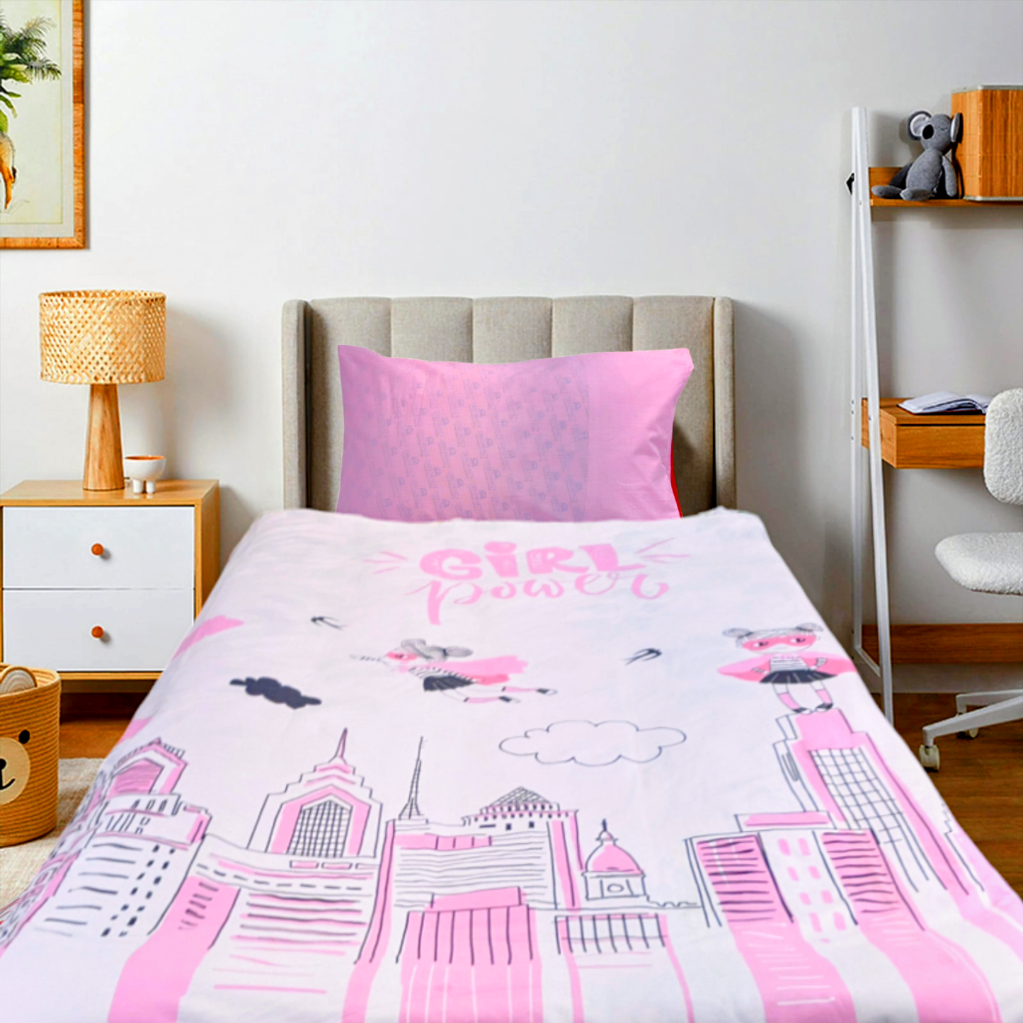 The Power Up For Dreams Single Bedsheet Cotton - Ds27