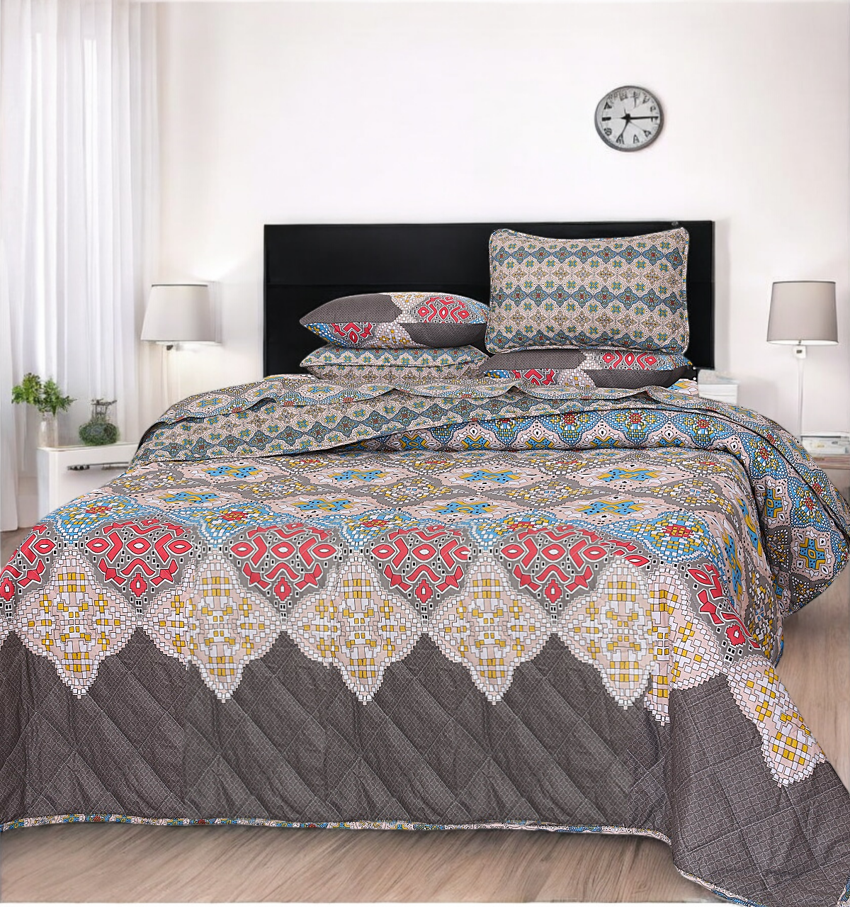 Cotton Comforter Set 6 Pcs