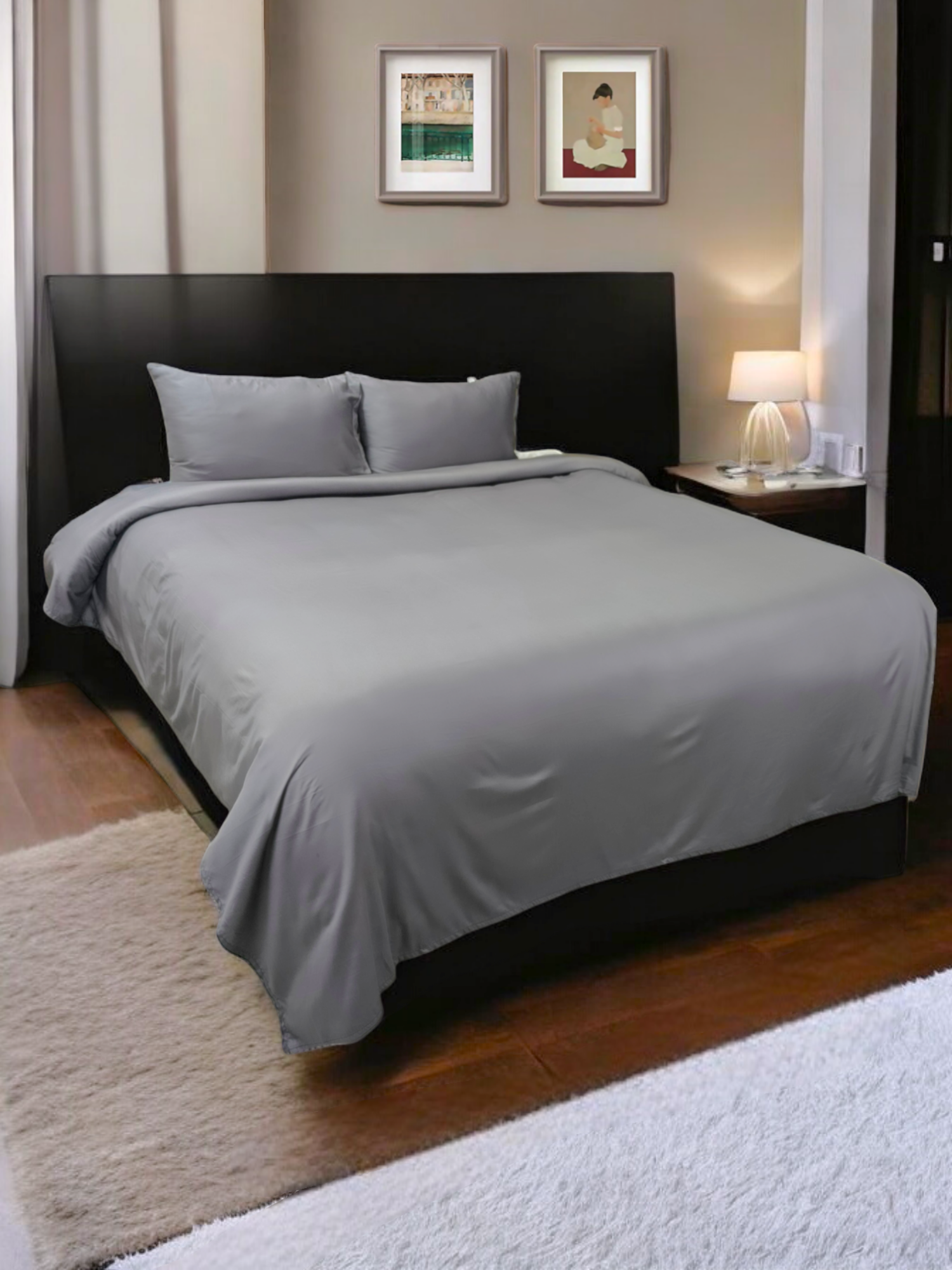 Satin Double Bedsheet 3 Pcs