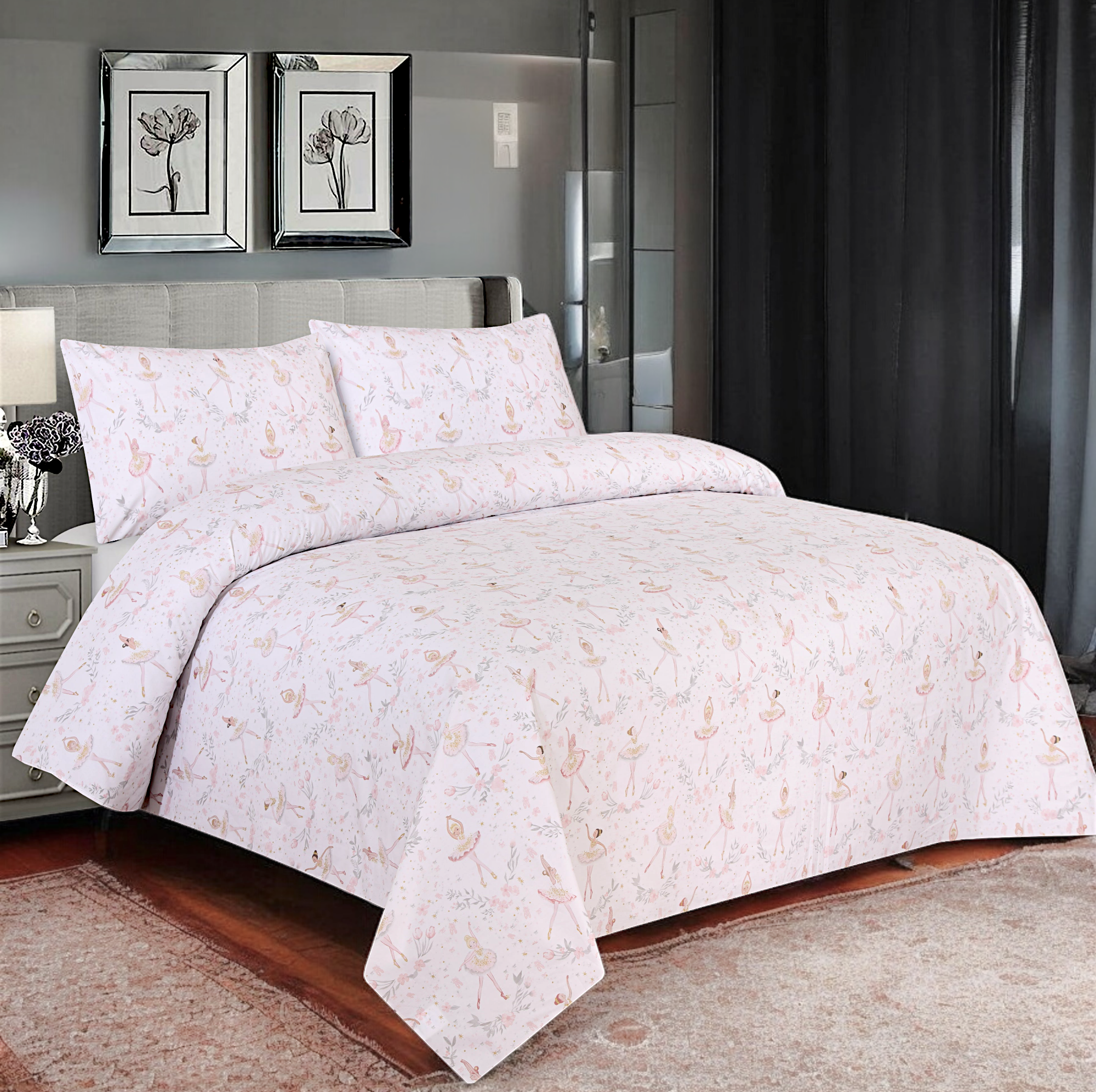 Double Bedsheet 3 Pcs