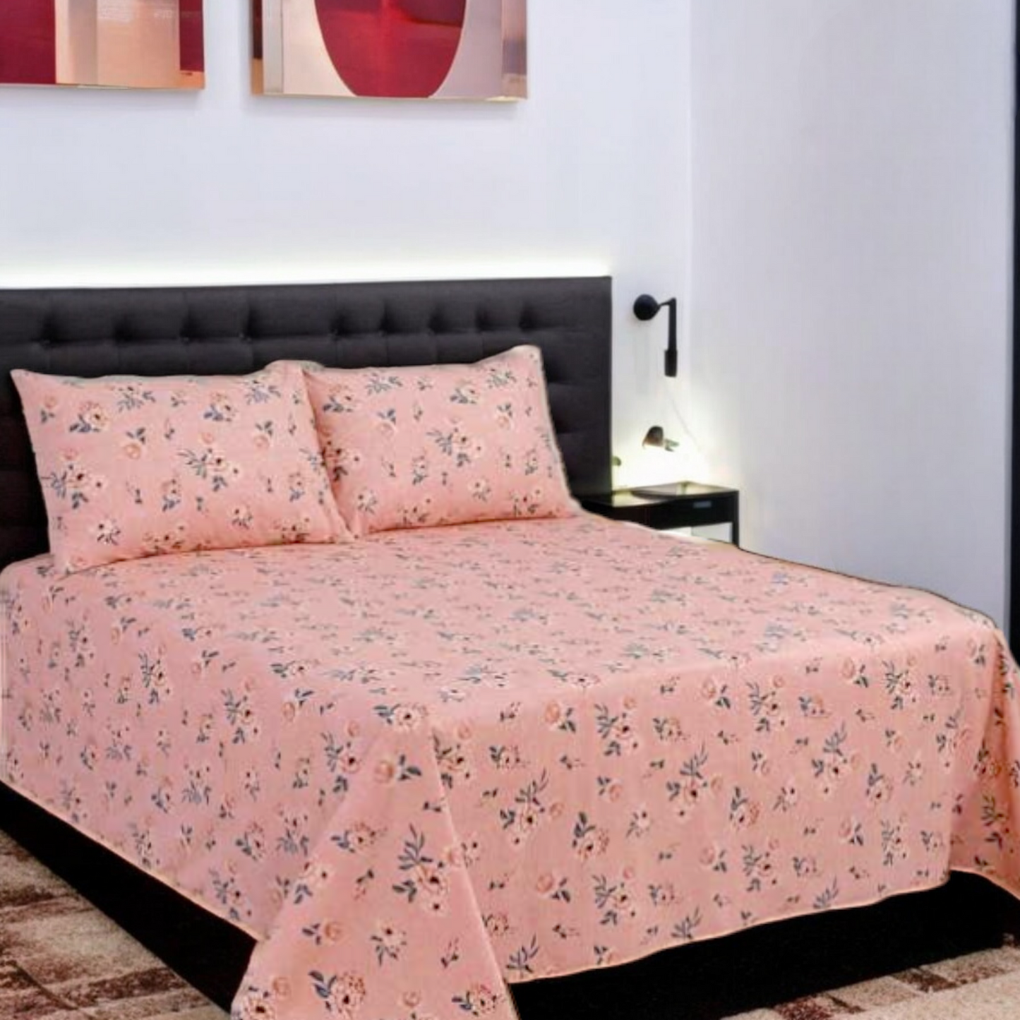 Bliss Bouquet Double Bedsheet  - DB222