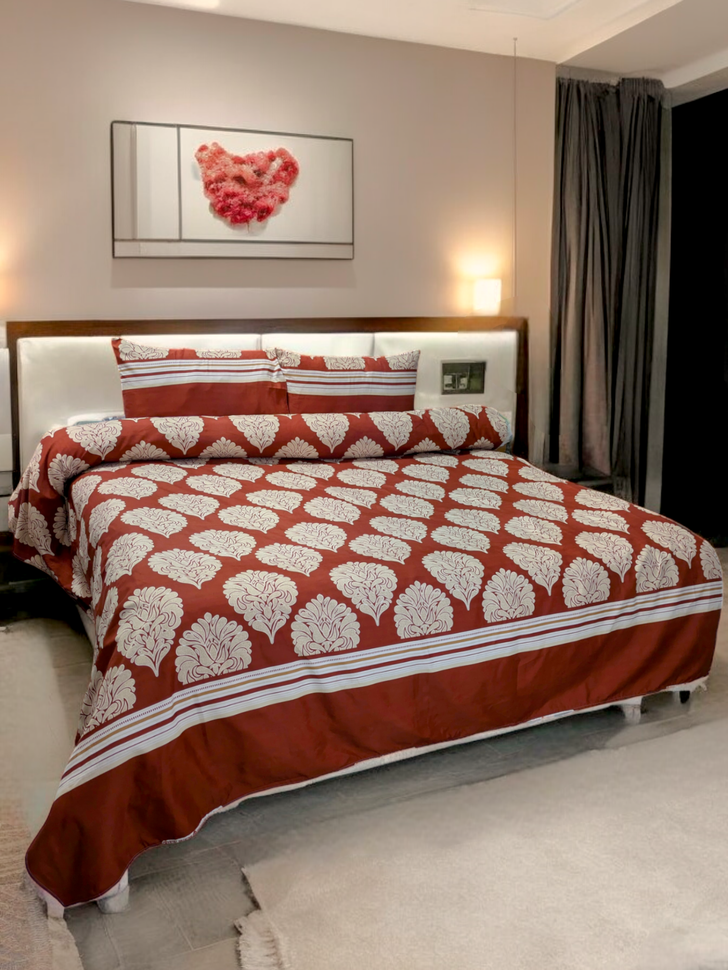 Scarlet Double Bedhseet-Db153