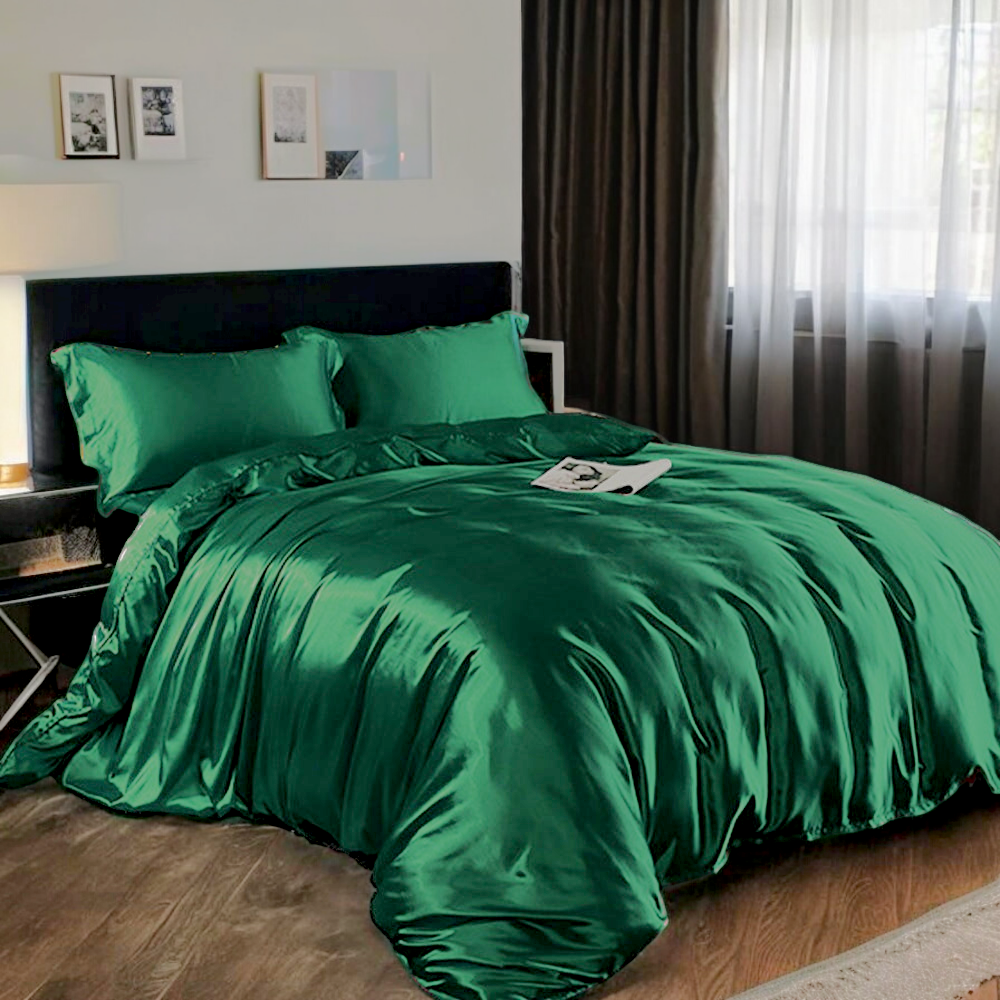 Lustrous Luxury 4 Pcs Silk Duvet Cover Set - Sdc12