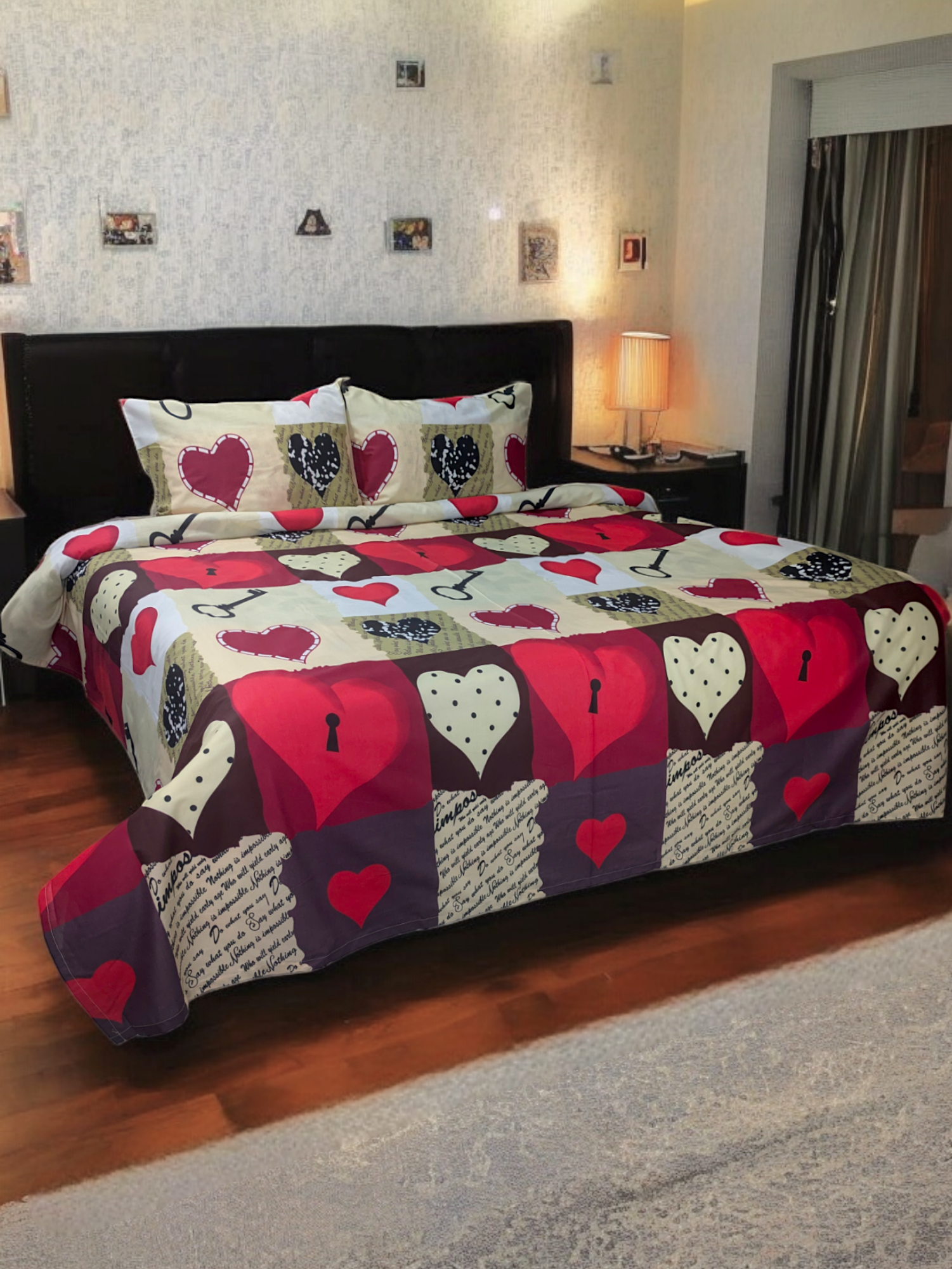 Cotton Mix Double Bedsheet 3 Pcs