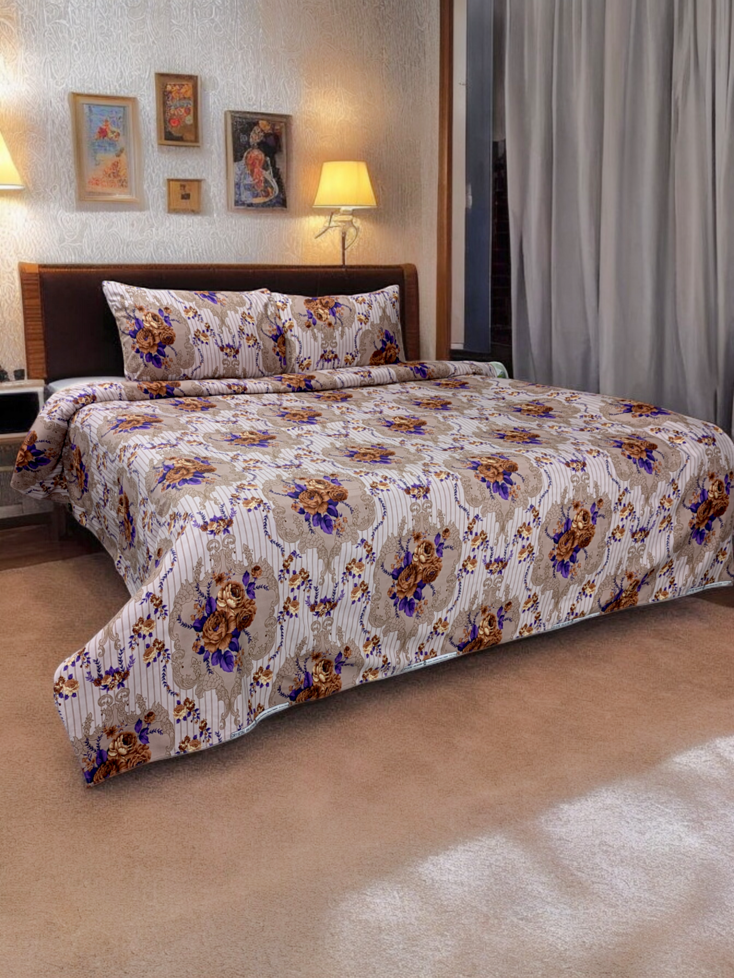 Violet Double Bedsheet Db189