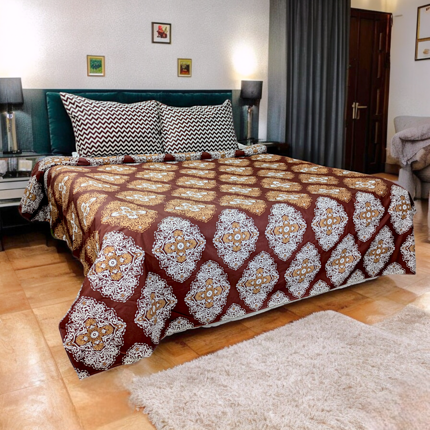 Double Bedsheet - SD20  Cotton (Salonica)