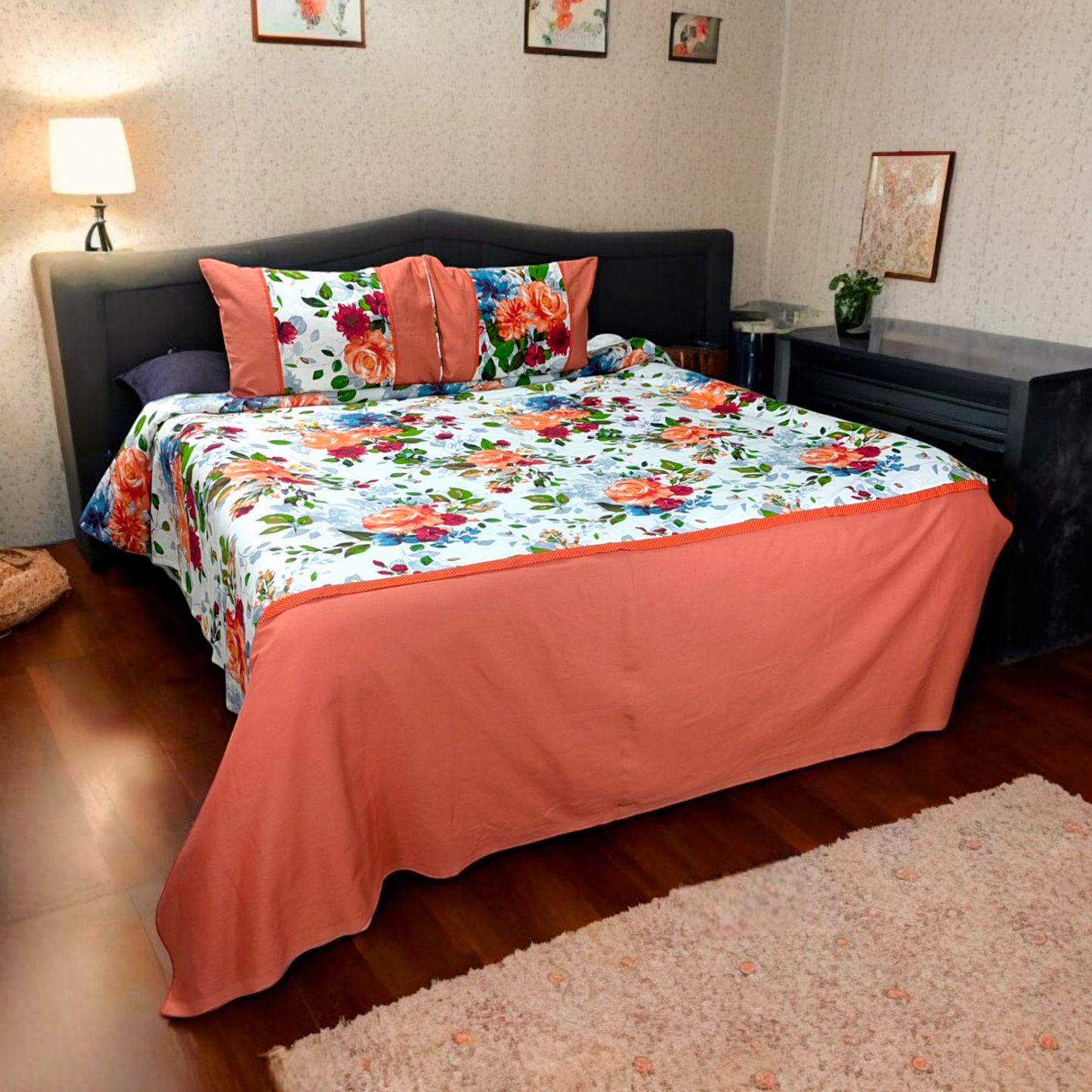 Coral  Double Bedsheet Winter Stuff - Db36