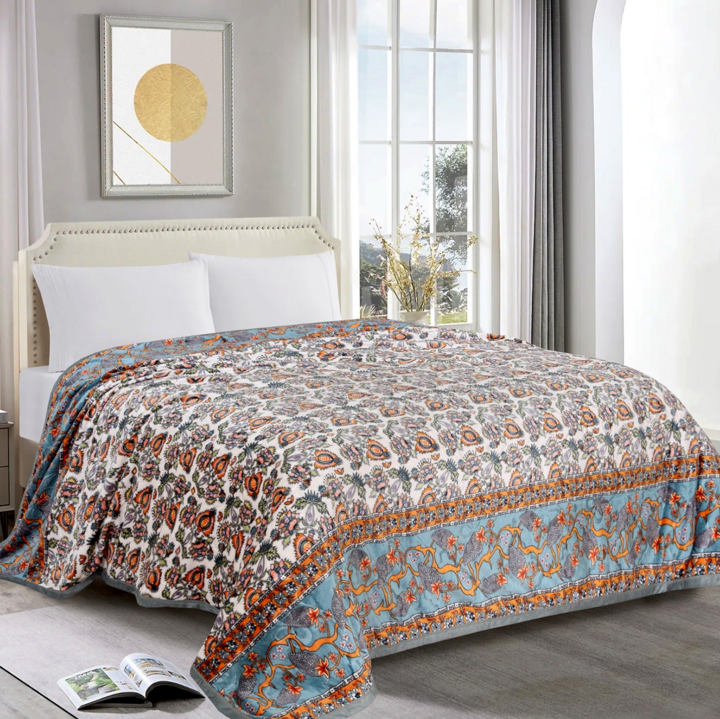 Paisley Paradise Double Bed Fleece - Fd56