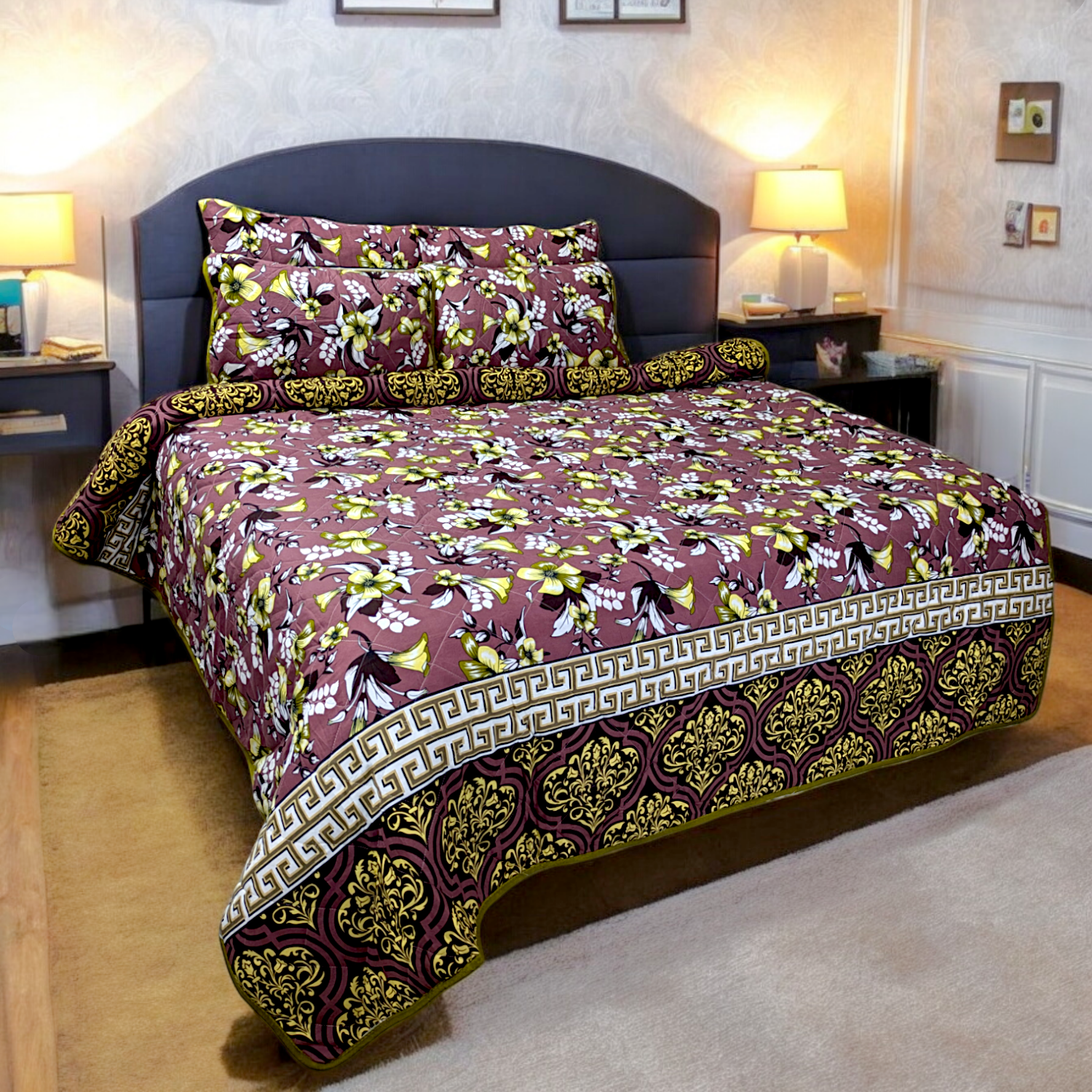 Cotton Comforter Set 6 Pcs