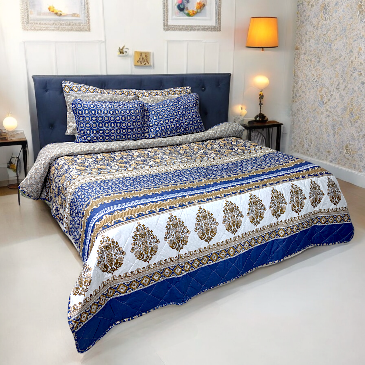 Cotton Comforter Set 6 Pcs