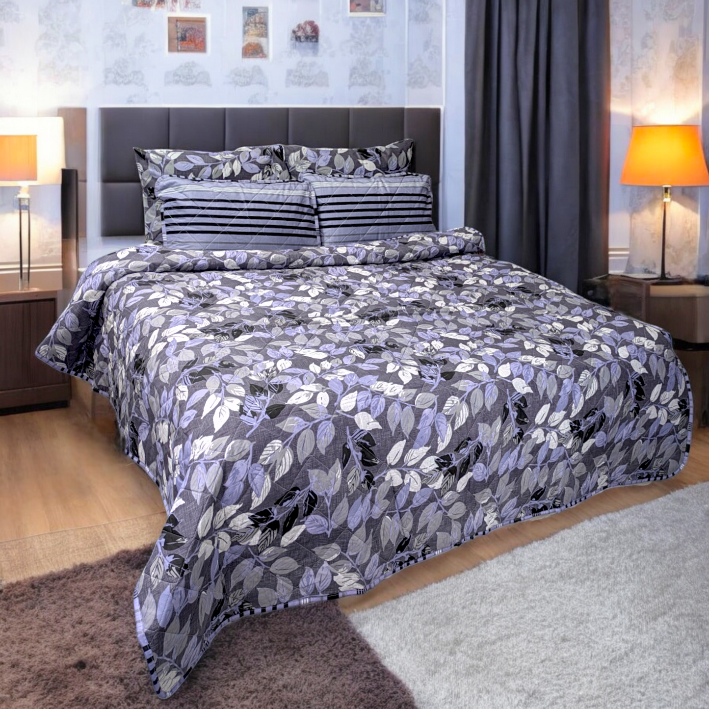 Lavender Night Comforter Set-Csf75