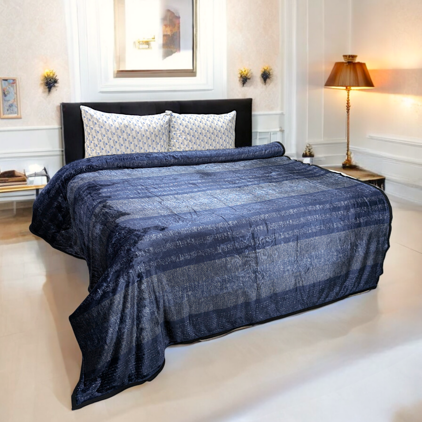 Denim Drift Double Bed Fleece - FD72