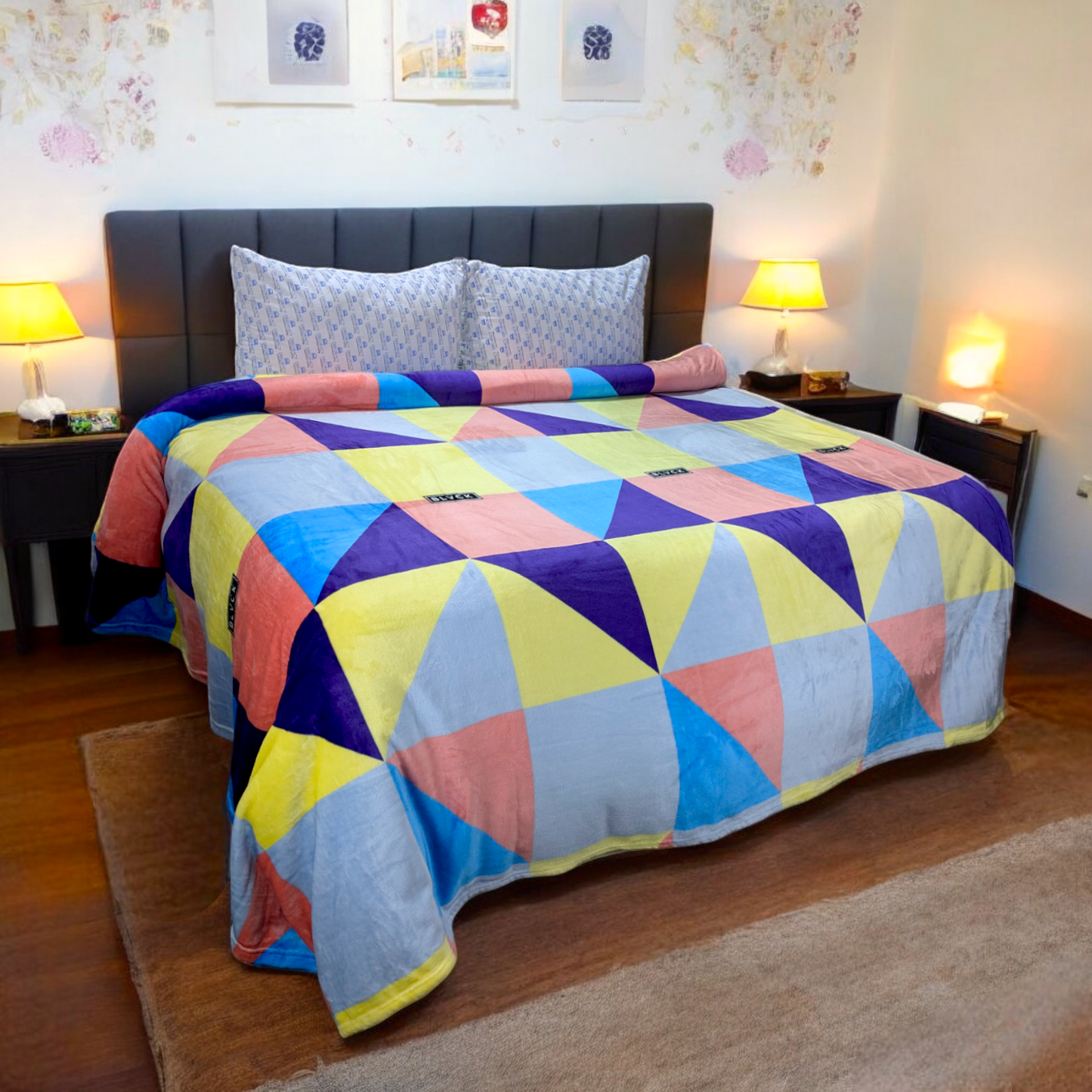 Rainbow Fields Double Bed Fleece - Fd80