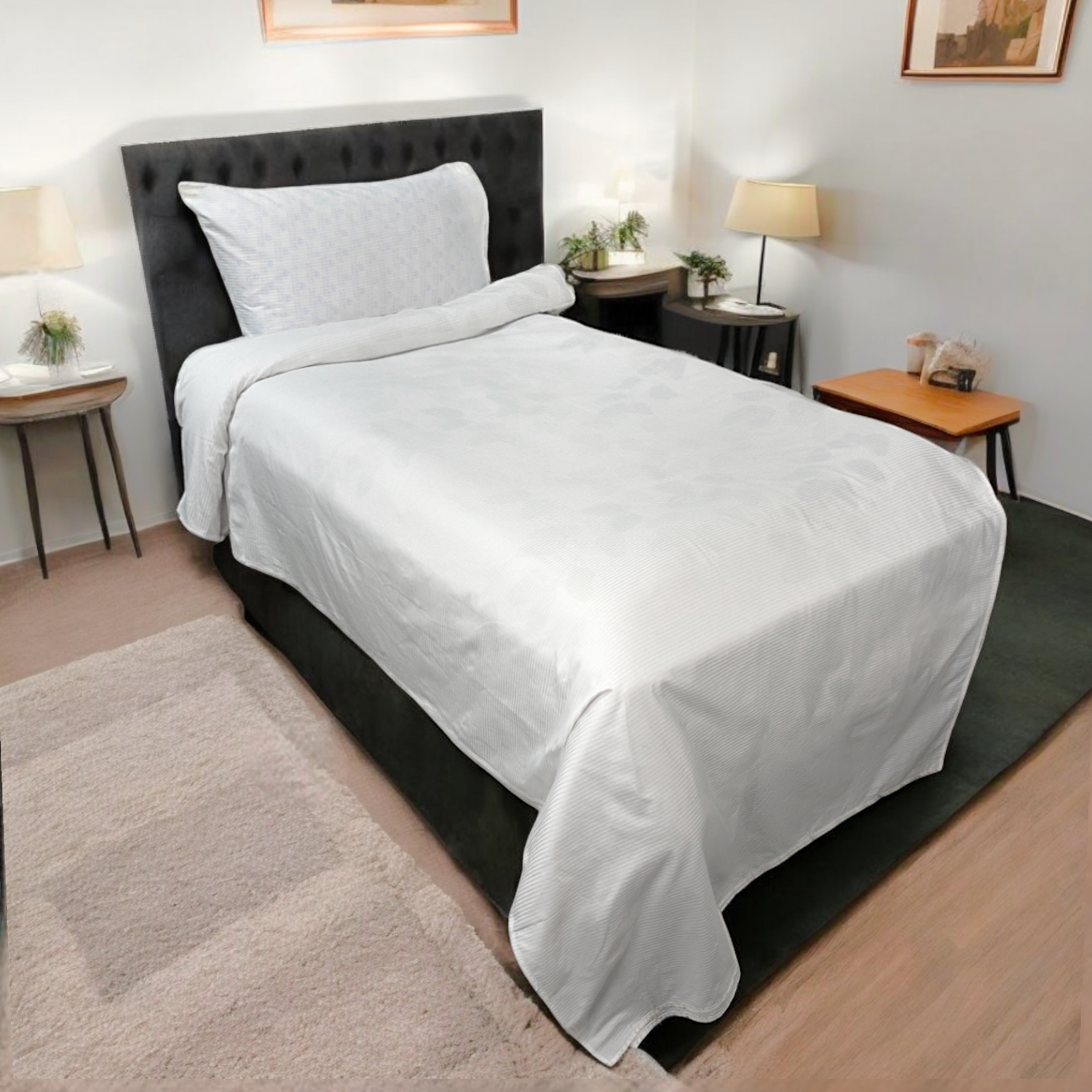 Cotton Single Bedsheet 2 Pcs