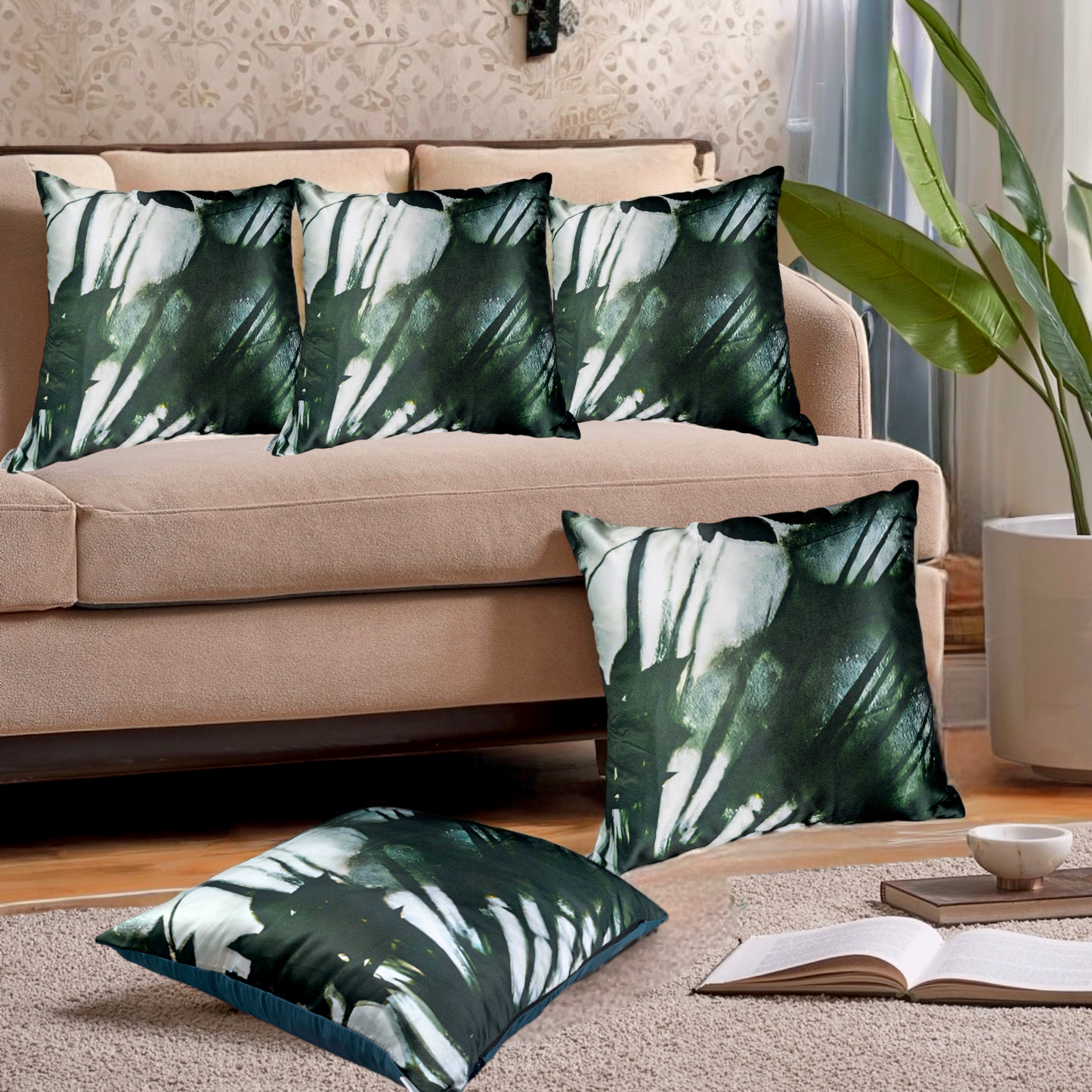 Green oasis cushion covers CC427