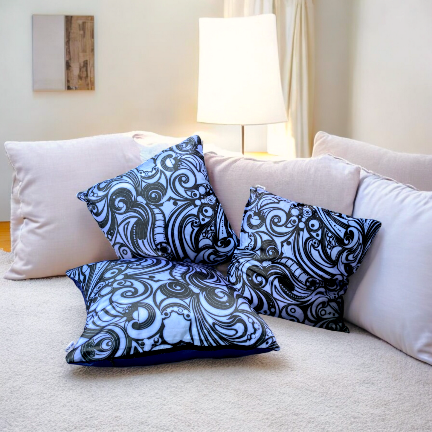 Midnight whirl cushion cover - CC454