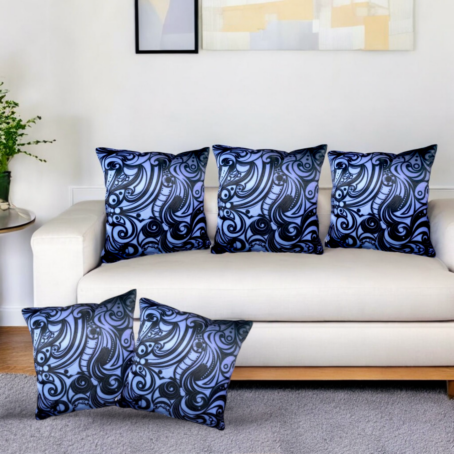 Midnight whirl cushion cover - CC454