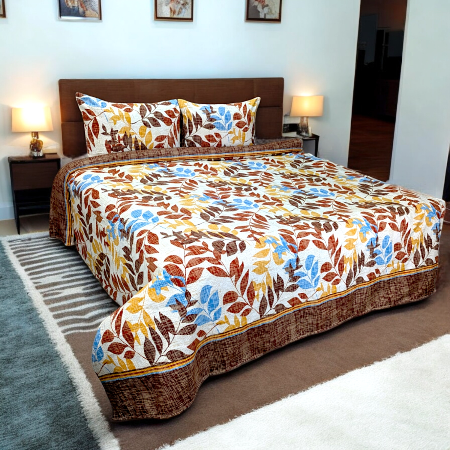 Microfiber Double Bedsheet 3 Pcs