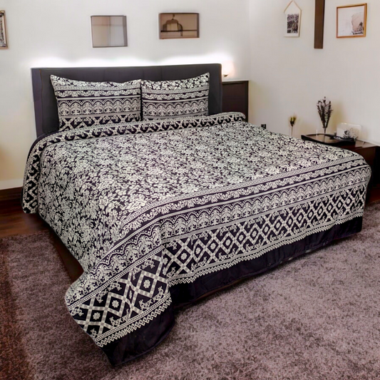 Dekoracy Damask Double Bedsheet DB240