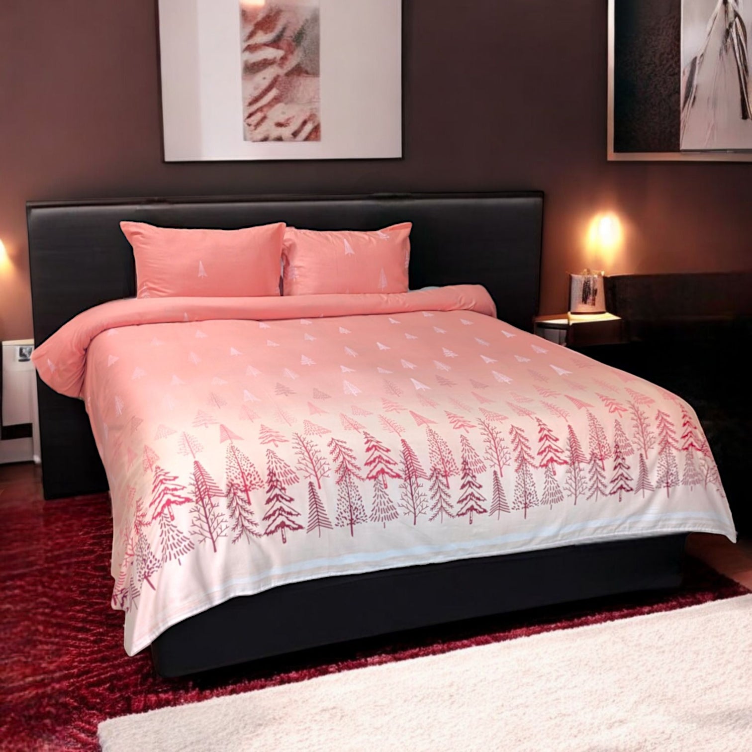 Satin Double Bedsheet 3 Pcs