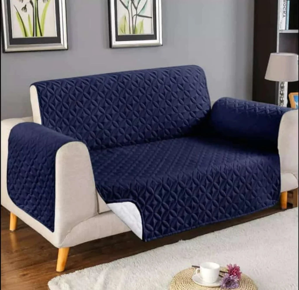 quilted sofa covers - blue