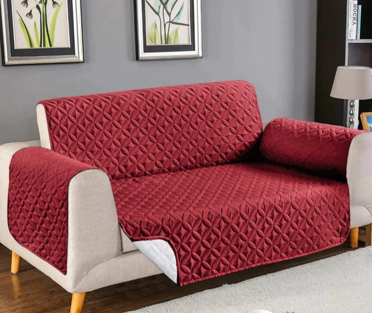 Quilted sofa cover - Red